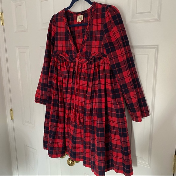 DRA Los Angeles Anthropologie plaid dress size S - Picture 5 of 10